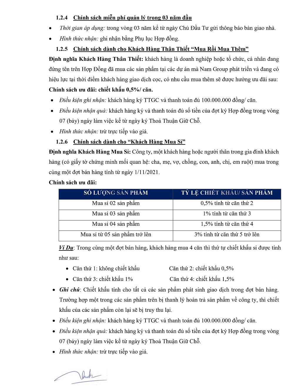 Chính sách bán hàng Thanh Long Bay