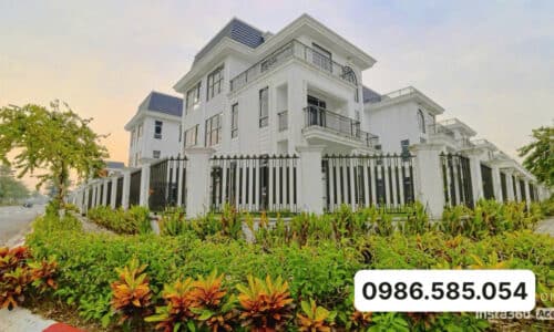 Căn góc biệt thự song lập 319,8m2 HUD Mê Linh, gần chung cư, công viên, bãi đỗ xe giá 6x triệu/m2.